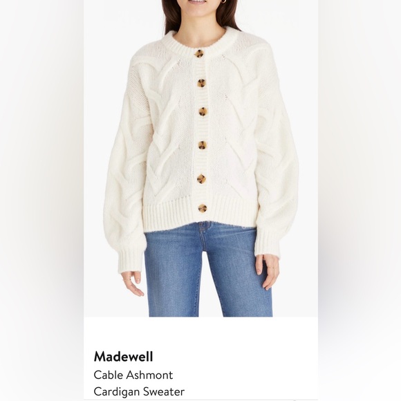 Madewell Sweaters - Madewell Antique Cream Ashmont Cardigan Sweater